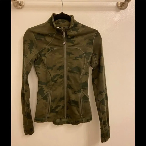 Lululemon Green Camo Forme Jacket Green Size 2 - Picture 7 of 10